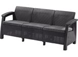Allibert Corfu Love Seat Max - 182 X 70 X 79Cm - Grafite / Grigio