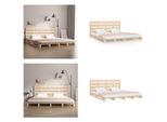 Vidaxl Letto In Legno Massiccio 135X190 Cm Pino - Struttura Letto - Letto - Letto - Letto In Legno