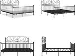 Vidaxl Struttura Letto In Metallo Nero 180X200 Cm - Struttura Letto - Struttura Letto In Metallo - Letto - Letti