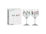 Ritzenhoff Botanic Lights Gin Kelch 009 010 F24, 2Er Set, Olaf Hajek, Ginglas, Kristallglas, 720 Ml, 3881002