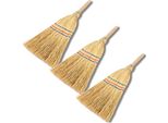 Novatool 3X Scopa Piccola Scopa Con Manico Corto 40Cm Scopa Di Paglia Scopa Per Bambini Scopa Per Streghe Piccola Scopa Da Giardino Mini Scopa Piccola Ideale Come Scopa Per Bambini E Scopa Da Campeggio
