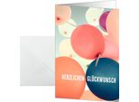 Sigel DS617 Biglietto Di Auguri Sigel "Palloncini"", (L)105 X (H)148 Mm"