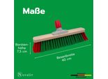 Novaliv 2X Scopa Da Giardino 40 Cm Con Manico Setole Elaston Per Esterni Ideale Come Scopa Da Strada Per Esterni Con Manico Setole Dure Scopa Da Patio Scopa Da Cantiere Scopa Stabile Scopa Per Spazzare Scopa Industriale Scopa Per Esterni