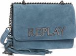 Replay Pelle Borsa A Tracolla Crossbody Bag Dusty Avio Blu