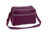 Bagbase - Borsa A Tracolla, Retrò, 18 Litri PC5929 (Taglia Unica) (Bordeaux/Sabbia)