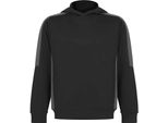 Finden & Hales - Felpa Con Cappuccio "Team"" Per Bambini PC6630 (158) (Nero/Grigio Metallizzato)"