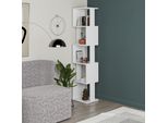 Decortie Piri Espositore Libreria Moderno, Bianco, 35 X 30 X 161 Cm