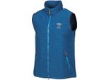 Ivanhoe Elton Electric Blue, Gilet Senza Maniche Con Zip A Tutta Lunghezza Per Uomo In Lana Blu