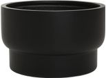 Vivanno Vaso Da Fiori In Vetroresina Livello Rotondo, Nero Opaco - 47X47X28 Cm
