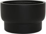 Vivanno Vaso Da Fiori In Vetroresina Livello Rotondo, Nero Opaco - 54X54X33 Cm
