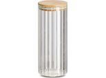 Vaso Con Coperchio In Bambù Grooves, 1100 Ml