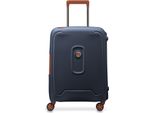 Delsey Paris Carrello Moncey 4 Double Rolls Cabin Trolley Slim 55 Ink Blue Blu Scuro