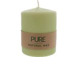 Candela Di Cera Naturale Pure - Verde Tenue 90X70