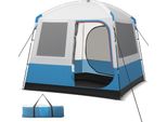 Tenda Costway Per 5 Persone, Tenda Da Campeggio Con Grande Porta A Rete, Finestre A Rete E Telo Di Fondo, Tenda A Cupola Impermeabile