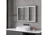Specchio Da Bagno - Nero - 30Watt, 60X60Cm Con Led E Anticondensa