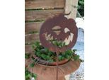 Zucca Di Halloween In Acciaio Inox Phat Jack Su Un Bastone