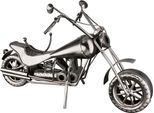 Gilde Flaschenhalter, Motorrad, "Motorrad"", Metall, Silberfarben, , L. 11 Cm, B. 36 Cm, H. 20 Cm 65189"