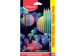 Maped 831704 Matite Colorate Triangolari Maped Deepsea Paradise, Confezione Da 18 Pezzi