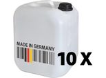 Plasteo® 10 Taniche Per Acqua Potabile Da 10 Litri Taniche In Plastica Taniche Universali Taniche Per Alimenti Senza Bpa Per Interni E Per Esterni