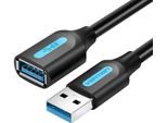 Cavo Di Prolunga Usb 3.0 Maschio-Femmina Vention Cbhbi 3M (Nero)