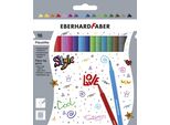 Eberhard Faber 551517 Penne Con Punta In Fibra Eberhard Faber, Confezione Da 16 Pezzi