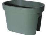 3.11 Vaso Da Balcone Ovale - Colore: Verde Foresta - Dimensioni: 40X26 Cm (Piccolo / Verde Foresta)