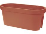 Fioriera Da Balcone Ovale 60 Cm - Terracotta - Vaso In Plastica Da Appendere - Fioriera Da Giardino Fioriera Da Appendere