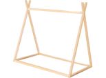 Roba Letto Tipi 70 X 140 Cm A Forma Di Tenda - Lettino Secondo Il Principio Montessori - Legno Di Bambù - Letto Per Bambini Per Giocare, Leggere E Coccolare