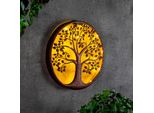 1.01 Led Decorazione Solare Da Parete Tree - Ø 40 Cm Circa - 24 Led Bianco Caldo / Decorazione Da Parete Per Giardino