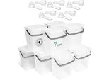 Novaliv 10X Contenitore Per Detersivi Con Coperchio 7 Litri Trasparente E Cucchiaio Dosatore 23,5 X 18 X 26,5 Cm Contenitore Per Detersivo Con Maniglia Contenitore Per Detersivo Contenitore Per Detersivo