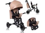 Lionelo Tris Plus Triciclo Balance Bike Fino A 25 Kg Triciclo Per Bambini Manubrio Carrozzina Per Bambini Montaggio Senza Attrezzi - Beige