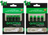 8X Batterie Al Litio Ricaricabili Patona Premium USB-C Aaa E Aa (2X Blister Da 4)