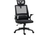 Vinsetto Sedia Da Ufficio Ergonomica, Sedia Da Scrivania Con Poggiatesta Regolabile, Bracciolo Regolabile In Altezza Sedia Da Computer Sedia Girevole Con Funzione Dondolo, Lend