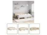The Living Store Letto Da Giorno Allungabile Con Materassi Panna 80X200 Cm In Tessuto