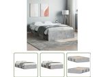 The Living Store Struttura Letto Grigio Cemento 120X190 Cm