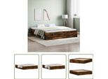 The Living Store Struttura Letto In Rovere Fumé 180X200 Cm