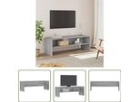 The Living Store Mobile Tv Grigio Sonoma 120X40X40 Cm Materiale Legno