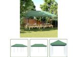 The Living Store Tenda Per Feste Pieghevole Pop-Up Verde 580X292X315 Cm