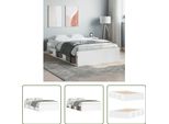 The Living Store Struttura Letto Bianca 120X200 Cm