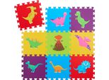 Tappetino Puzzle Relaxdays Dinosauro Colorato