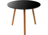 2.03 Tavolino In Legno Oval - Circa 45 X 35 Cm - Colore: Nero