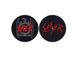 Slayer - Tappetino Per Giradischi, Set Logo Aquila/Graffiato RO9283 (Taglia Unica) (Nero/Rosso)