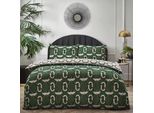 Furn - Design Geometrico - Set Di Biancheria Da Letto "Avalon"" RV3235 (Letto Matrimoniale) (Verde)"