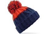 Beechfield - Uomo/Donna Beanie Unisex Apres BC4708 (Taglia Unica) (Navy/Rosso Fuoco)