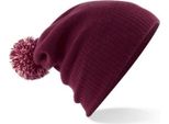 Beechfield - Berretto Da Uomo/Donna Unisex BC4657 (Taglia Unica) (Bordeaux/Bianco Naturale)