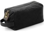 Quadra - Borsa Per Cosmetici "Heritage"", Lavata, Accenti In Pelle BC5245 (Taglia Unica) (Nero)"