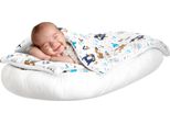 Set Nido Per Bambini - Bozzolo Con Materasso, Cuscino E Coperta, In Cotone, Ipoallergenico, Posto Letto Sicuro