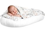 Set Nido Per Bambini - Bozzolo Con Materasso, Cuscino E Coperta, In Cotone, Ipoallergenico, Posto Letto Sicuro