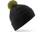 Beechfield - Berretto "Snowstar"" Per Uomo/Donna Unisex PC4146 (Taglia Unica) (Nero/Lime)"