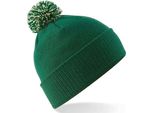 Beechfield - Berretto "Snowstar"" Per Uomo/Donna Unisex PC4146 (Taglia Unica) (Verde Bottiglia/Bianco Naturale)"